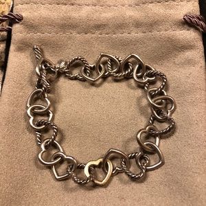 David Yurman Cable Heart Linked Bracelet